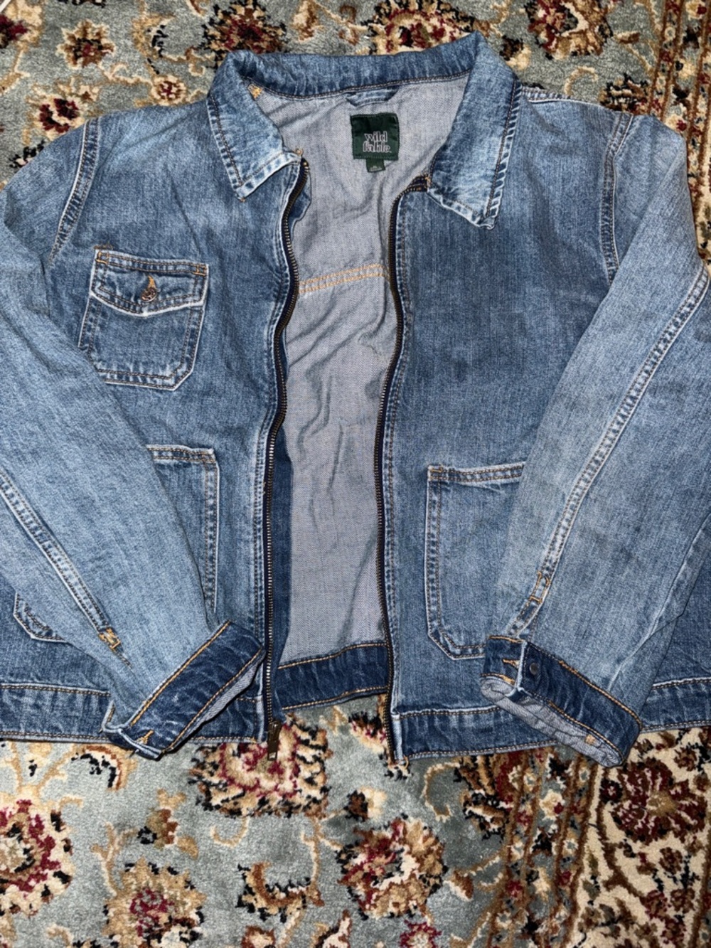 wild fable Light Blue Denim Zip Jacket